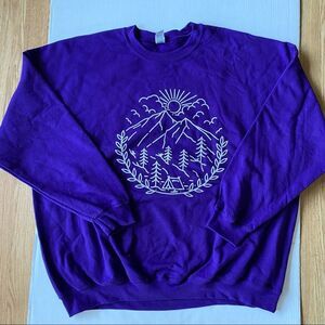 Purple Landscape Crewneck Sweatshirt